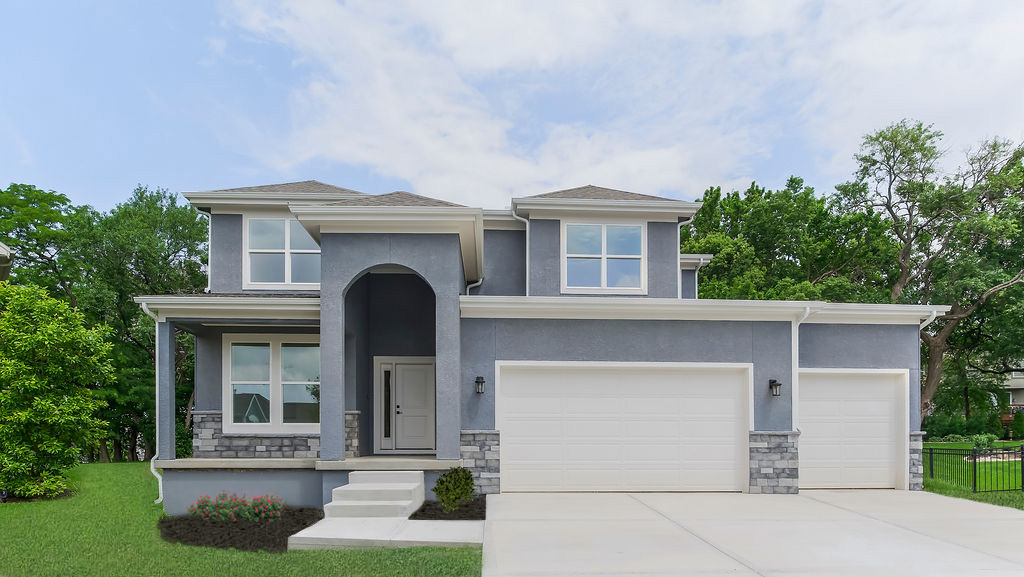 Front View of Custom Built Luxury Home